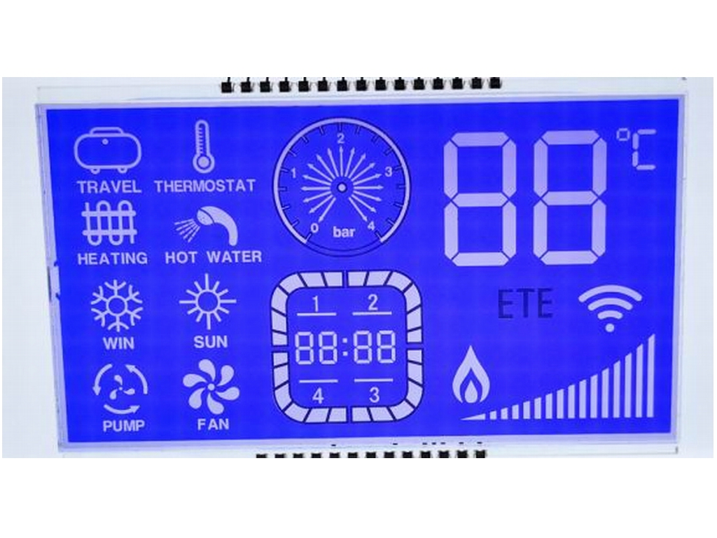 TN負(fù)顯藍(lán)膜，溫控器用屏